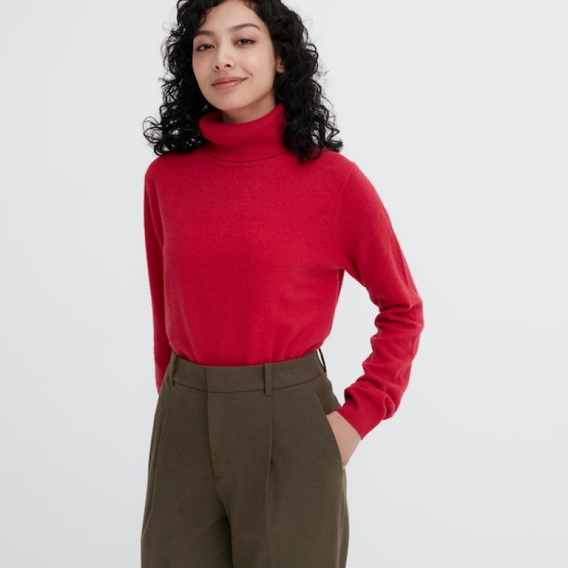 Uniqlo HEATTECH Plisseret Tapered Bukser Dame Olivengrøn | 3896-PALXG