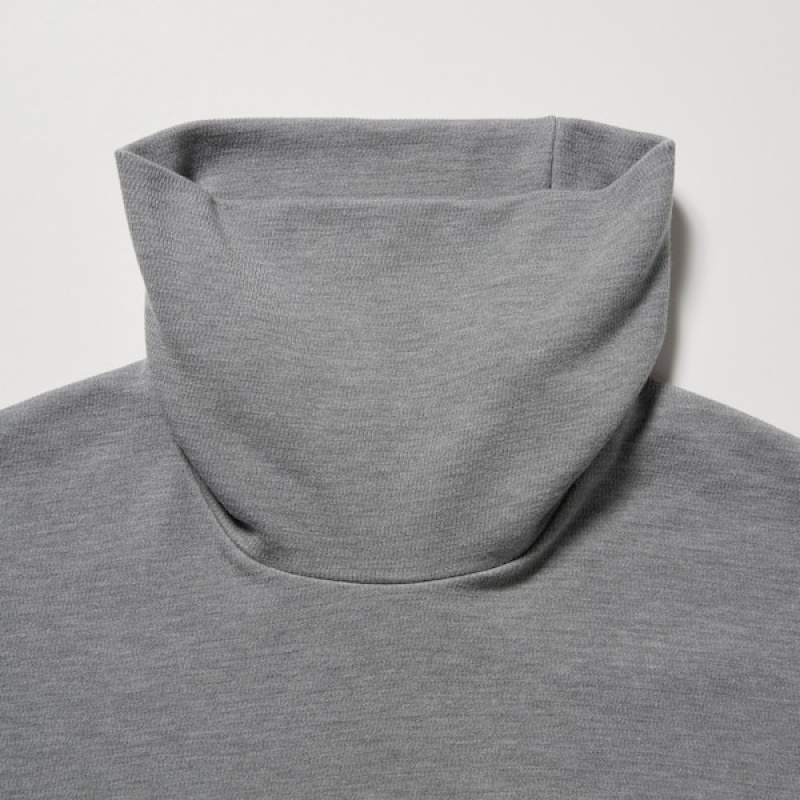 Uniqlo HEATTECH Ultra Warm Turtleneck Long-Sleeve T Shirts Herre Grå | 8430-YEWNI