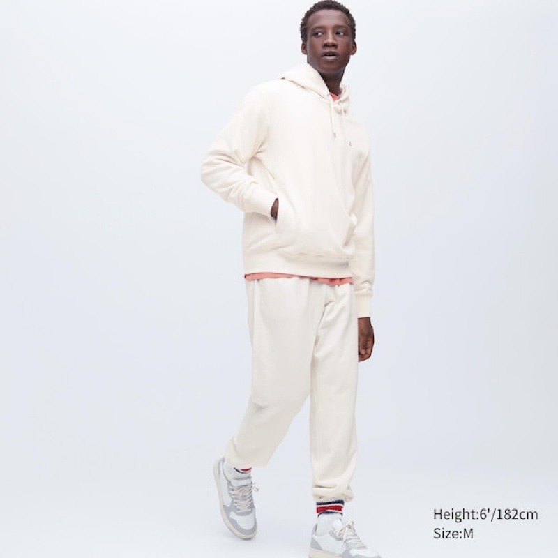 Uniqlo Joggingbukser Herre Hvide | 8571-XAKPD