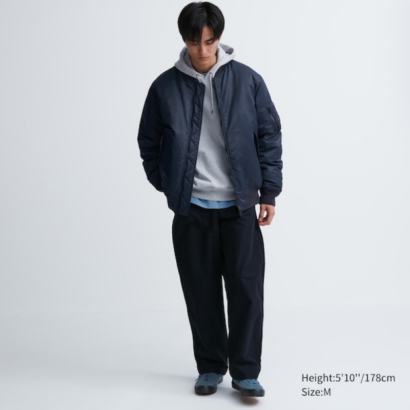 Uniqlo MA-1 Blouson jackets Herre Mørkeblå | ITMAOU-160