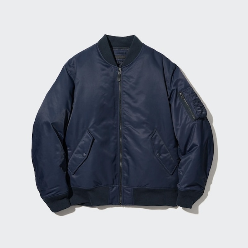 Uniqlo MA-1 Blouson jackets Herre Mørkeblå | ITMAOU-160