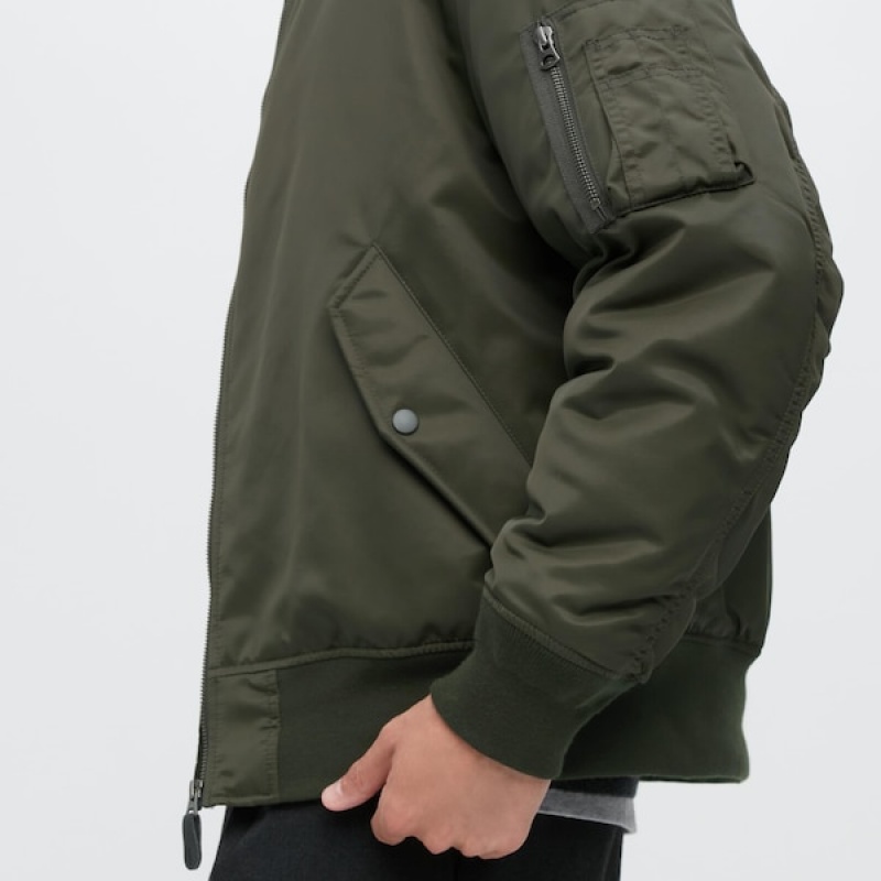 Uniqlo MA-1 Blouson jackets Herre Olivengrøn | 0659-ULMBG