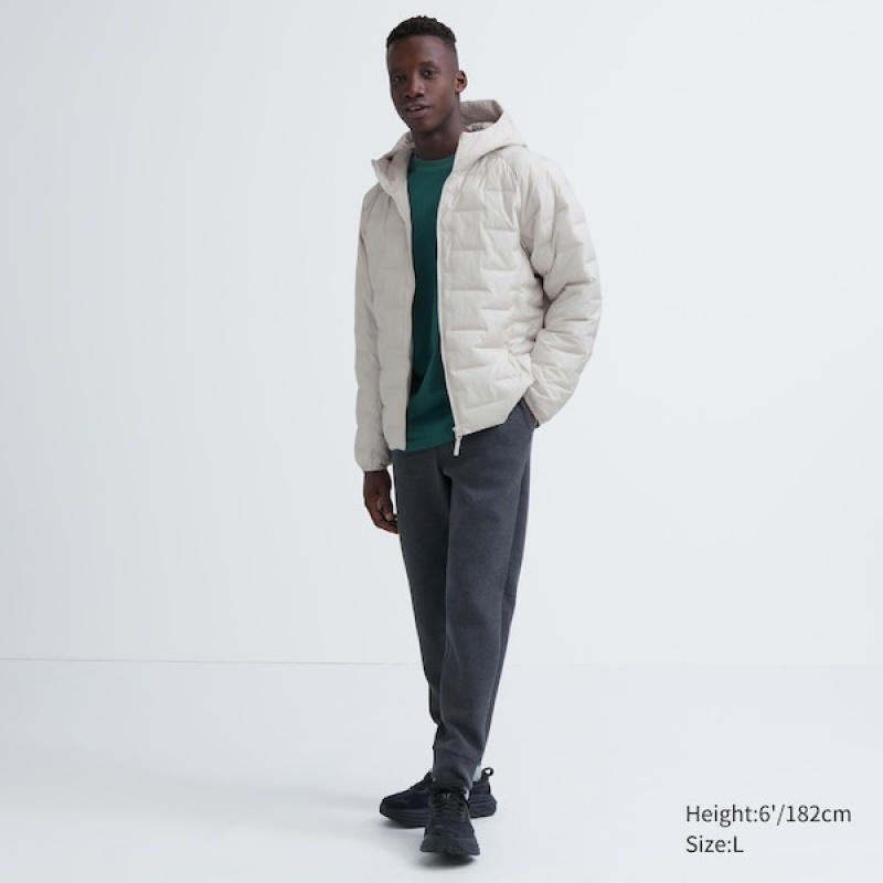 Uniqlo PUFFTECH Parka Herre Hvide | MNPLSJ-461