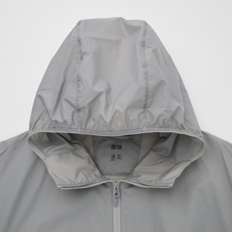 Uniqlo Pocketable UV Protection 3D Cut Parka Herre Grå | 0526-EZLIG