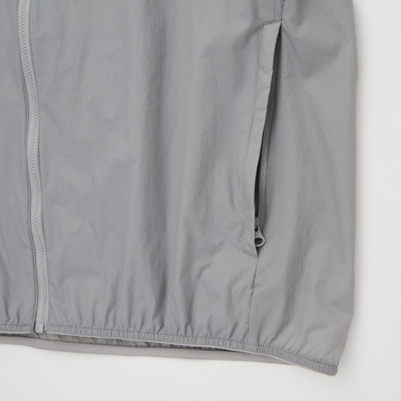 Uniqlo Pocketable UV Protection 3D Cut Parka Herre Grå | 0526-EZLIG