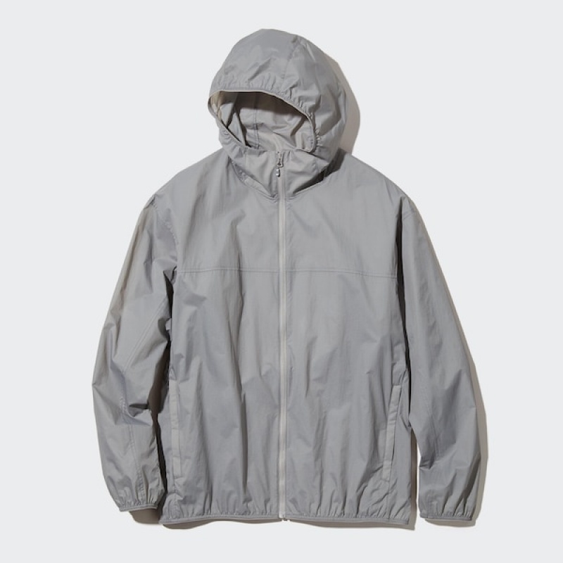 Uniqlo Pocketable UV Protection 3D Cut Parka Herre Grå | 0526-EZLIG