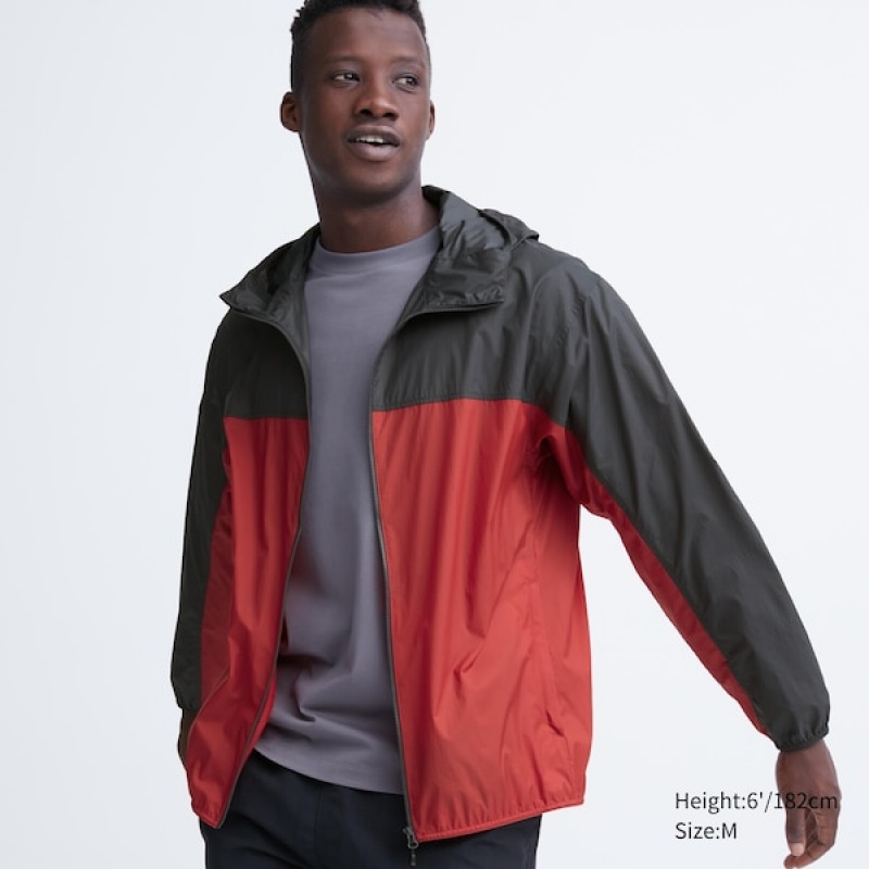 Uniqlo Pocketable UV Protection 3D Cut Parka Herre Rød | DPLVRJ-258