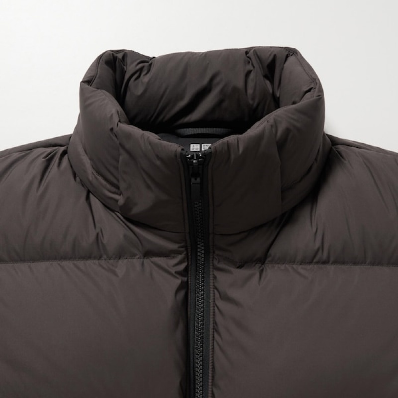 Uniqlo Powder Soft Down jackets Herre Brune | WSFPOI-568