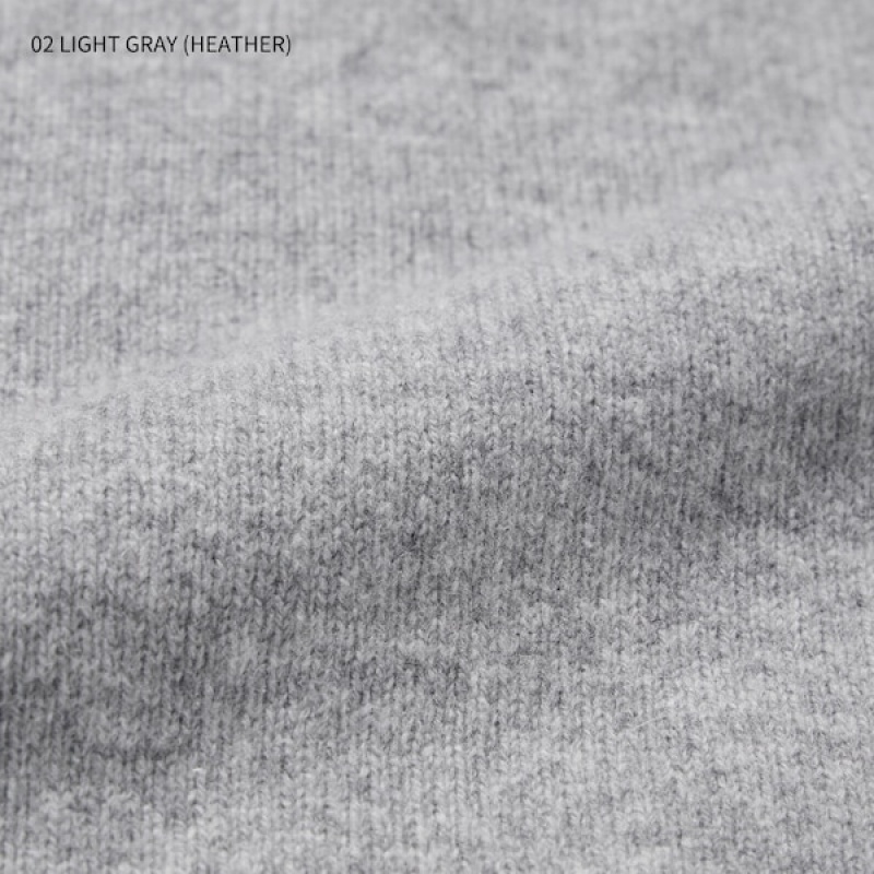 Uniqlo Premium Lambswool Crew Neck Long-Sleeve Trøjer Dame Grå | 2970-SCXNZ