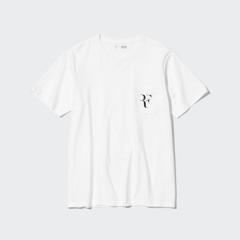 Uniqlo RF Kort-Sleeve Grafisk T Shirts Dame Hvide | 9302-FSXIQ