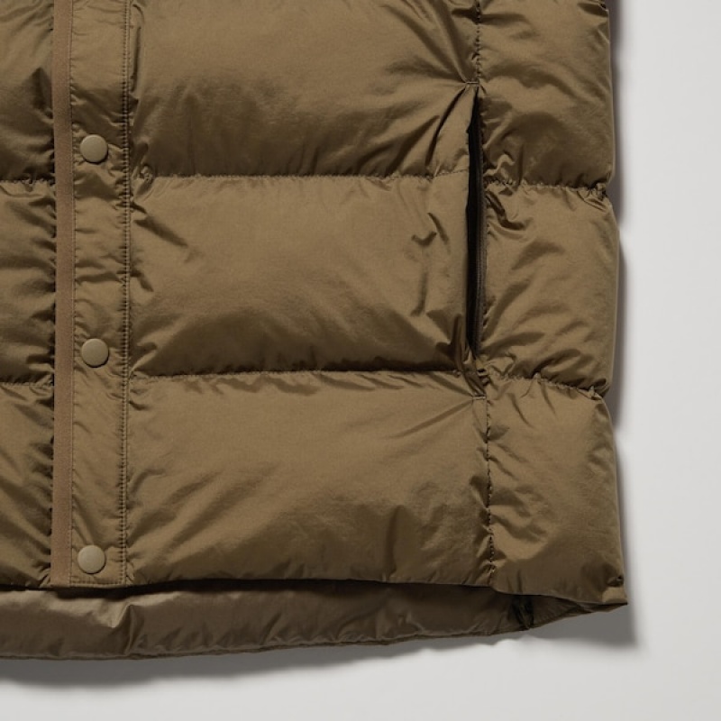 Uniqlo Recycled Down jackets Herre Olivengrøn | VICBDO-830