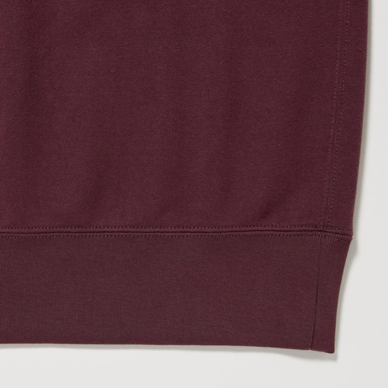 Uniqlo Side-Stripe Sweatshirts Herre Bordeaux | 7056-DEQAJ