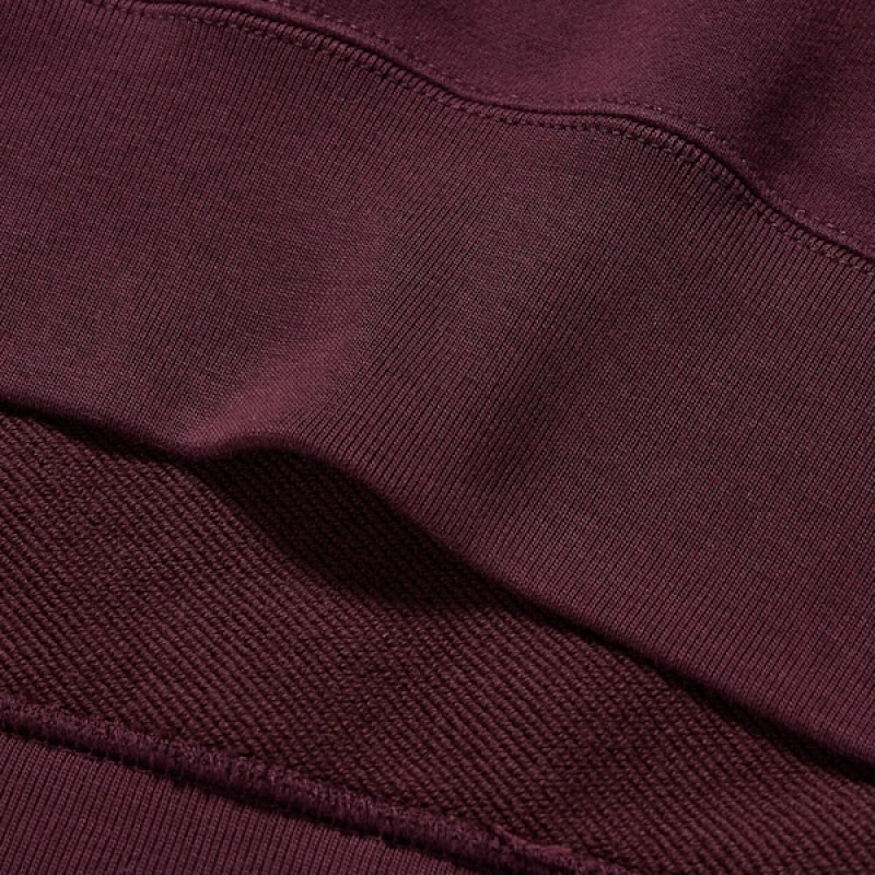 Uniqlo Side-Stripe Sweatshirts Herre Bordeaux | 7056-DEQAJ