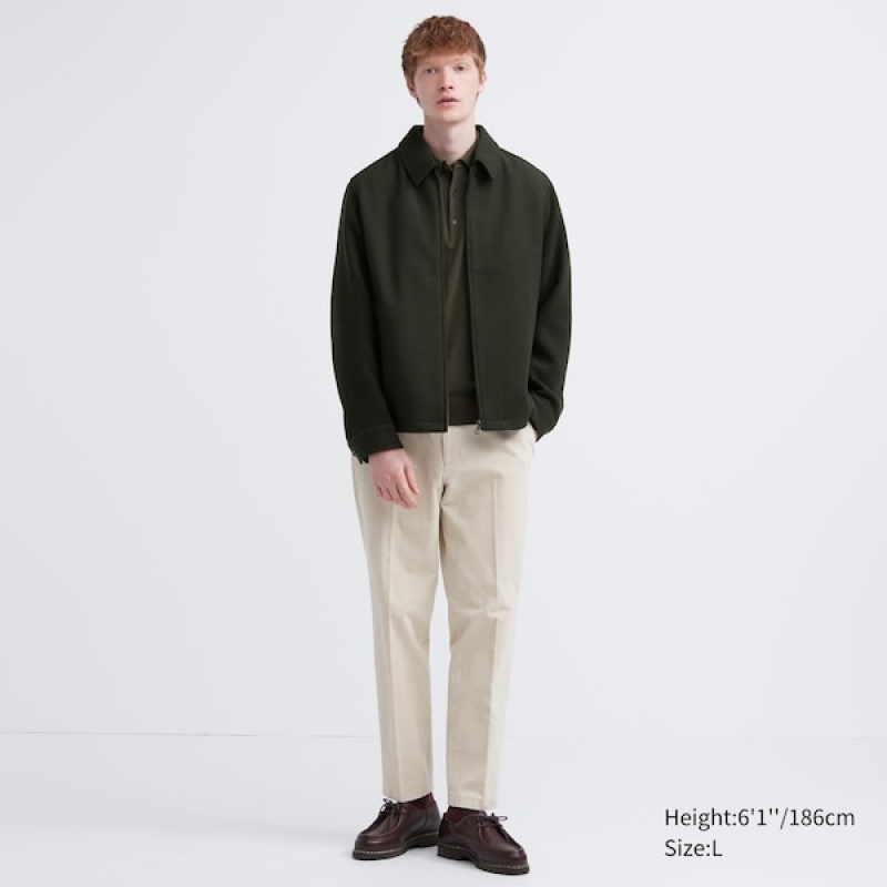 Uniqlo Single Collar Kort Blouson jackets Herre Brune | PNLCRJ-315