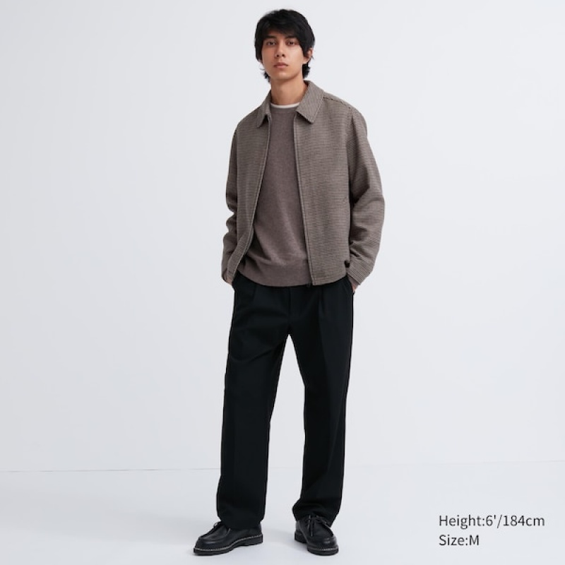 Uniqlo Single Collar Kort Blouson jackets Herre Brune | GAMXUL-562