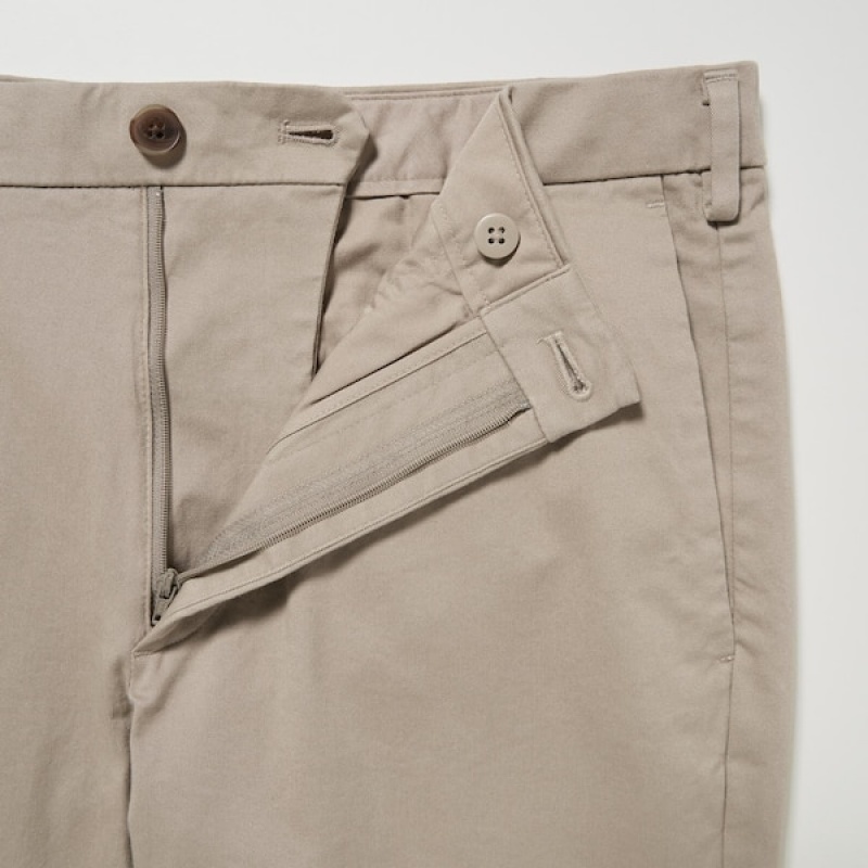 Uniqlo Slim-Fit Chino Bukser Herre Beige | 0327-EKGJR