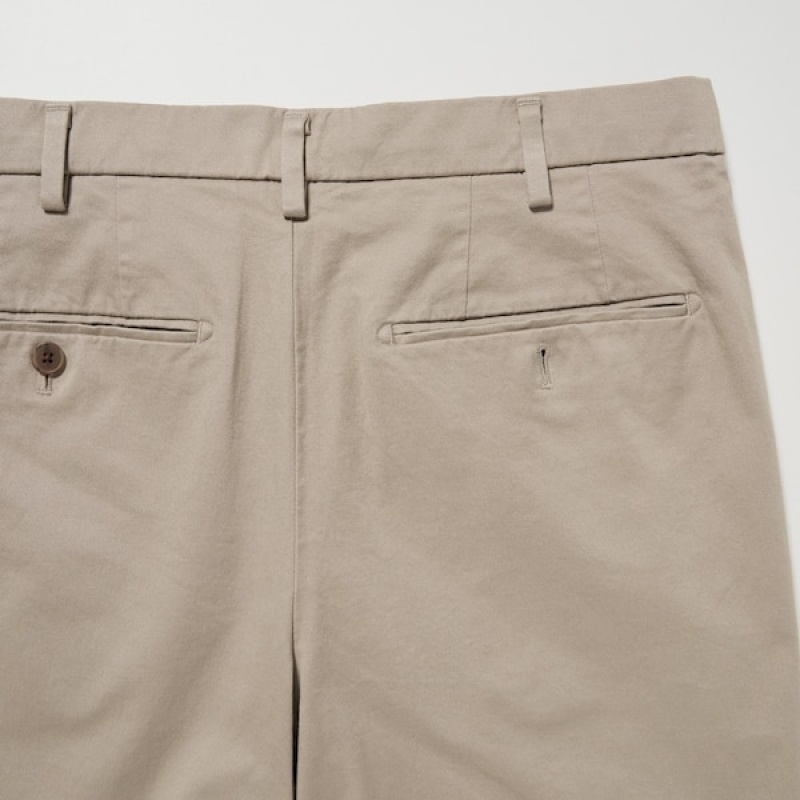 Uniqlo Slim-Fit Chino Bukser Herre Beige | 0327-EKGJR