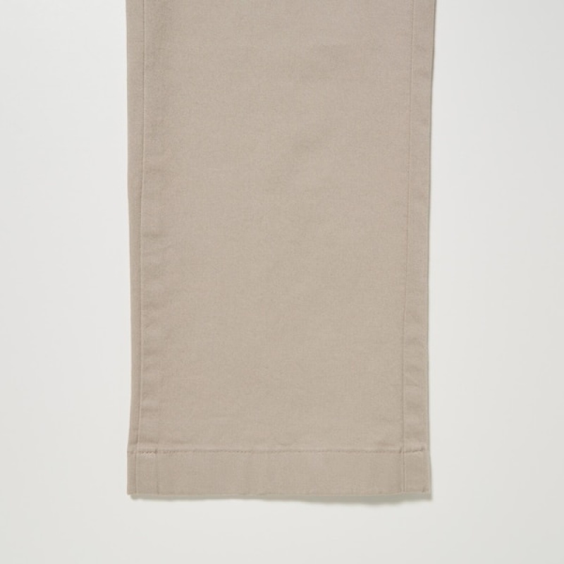 Uniqlo Slim-Fit Chino Bukser Herre Beige | 0327-EKGJR