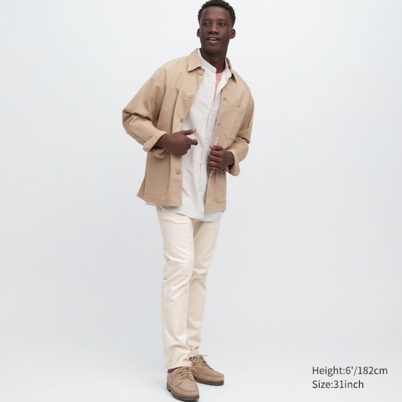 Uniqlo Slim-Fit Chino Bukser Herre Beige | 3657-RFYHU