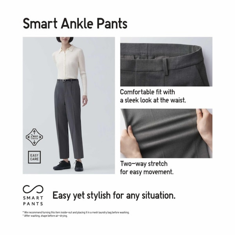 Uniqlo Smart Ankle Bukser Dame Brune | 1270-LTYZD