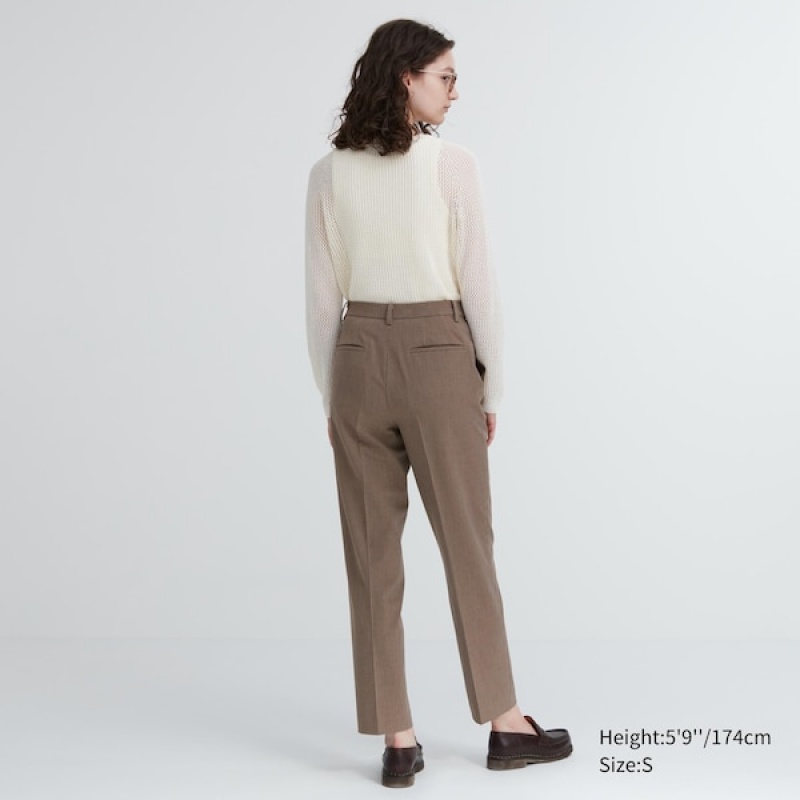 Uniqlo Smart Ankle Bukser Dame Brune | 1270-LTYZD