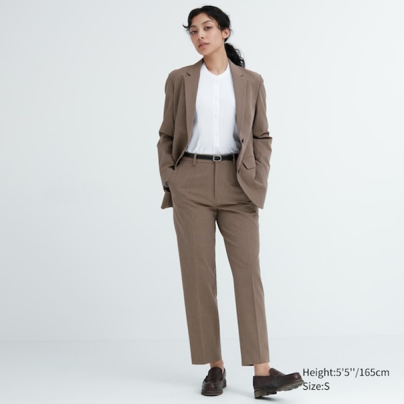 Uniqlo Smart Ankle Bukser Dame Brune | 1406-MEIQH