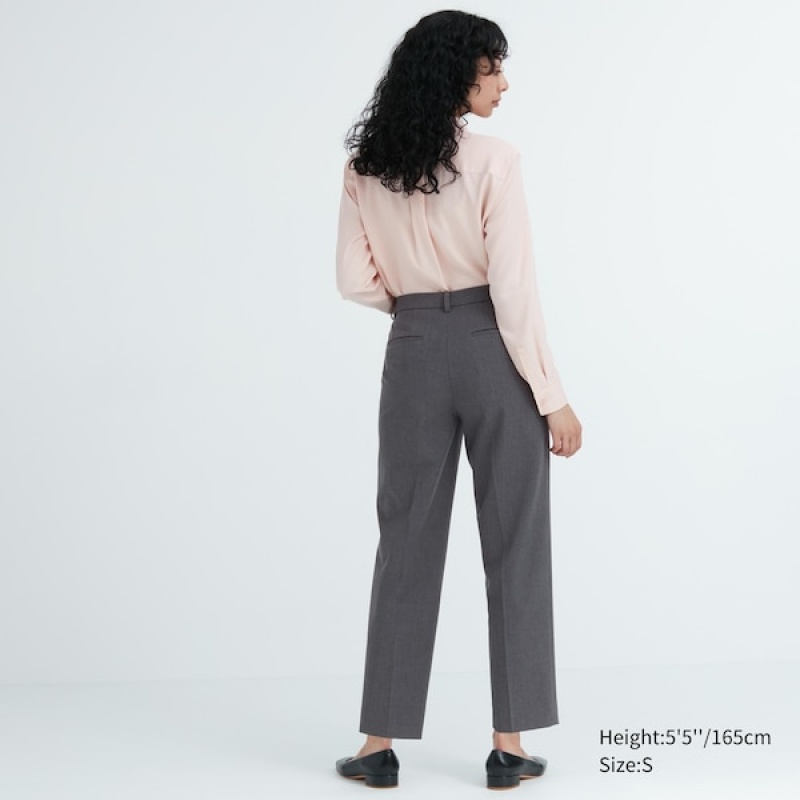 Uniqlo Smart Ankle Bukser Dame Grå | 5230-SUTVW