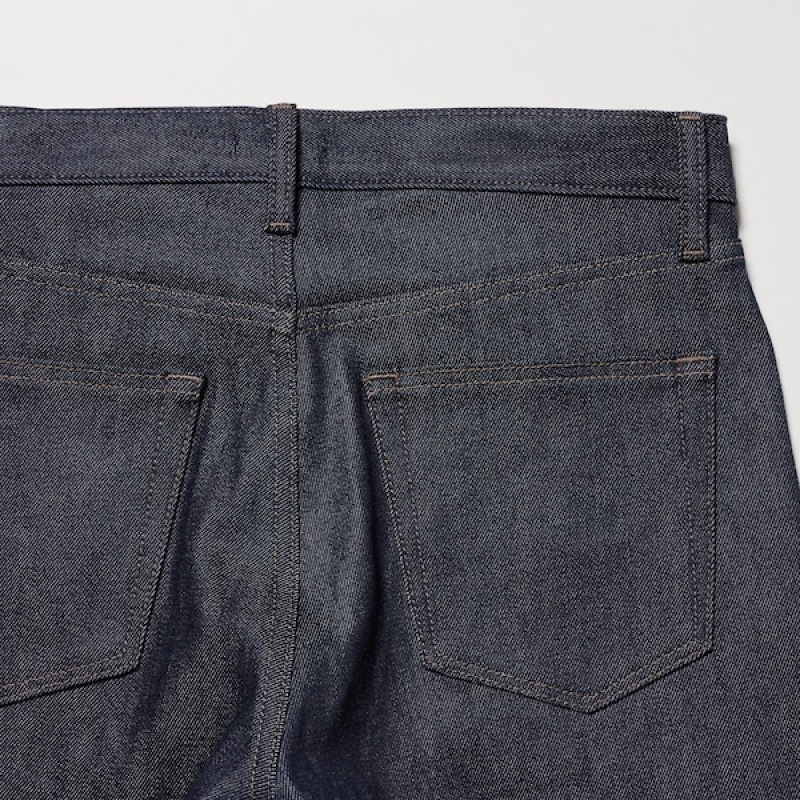 Uniqlo Stretch Selvedge Slim-Fit Jeans Herre Mørkegrå | 3641-MUVKC