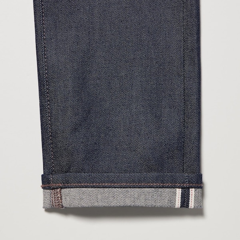 Uniqlo Stretch Selvedge Slim-Fit Jeans Herre Mørkegrå | 3641-MUVKC