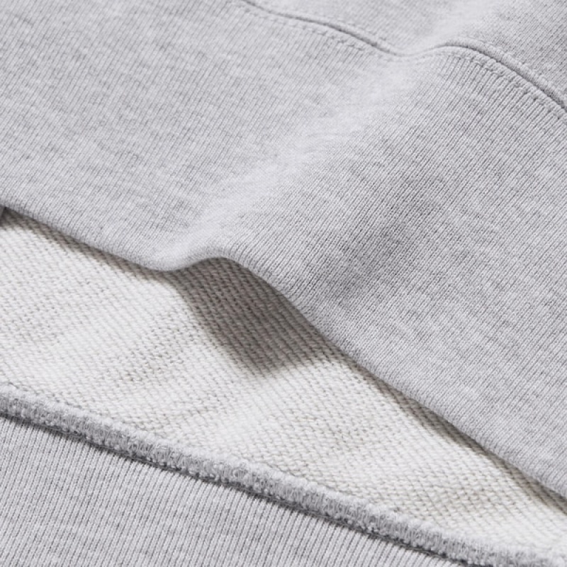 Uniqlo Sweat Long-Sleeve Full-Zip Hættetrøje Herre Grå | 9710-UFTNS