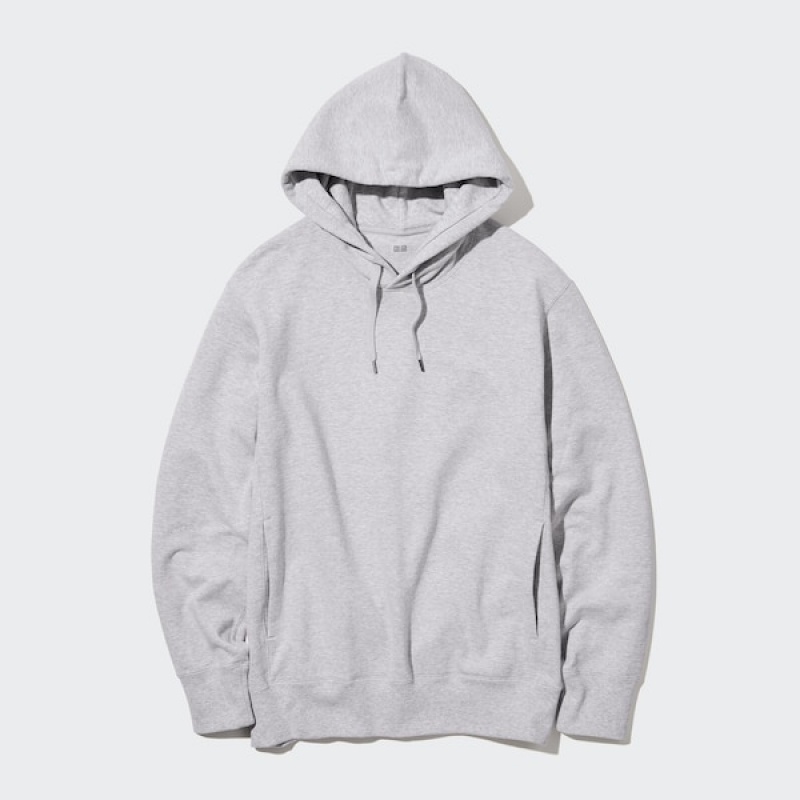 Uniqlo Sweat Pullover Long-Sleeve Hættetrøje Herre Grå | 4650-IWSLF