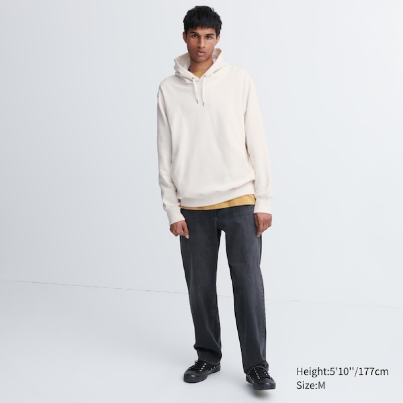 Uniqlo Sweat Pullover Long-Sleeve Hættetrøje Herre Blå | 9164-XFNSB