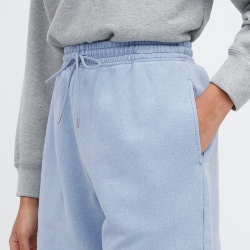 Uniqlo Sweat Shorts Dame Blå | 5896-TEUZX