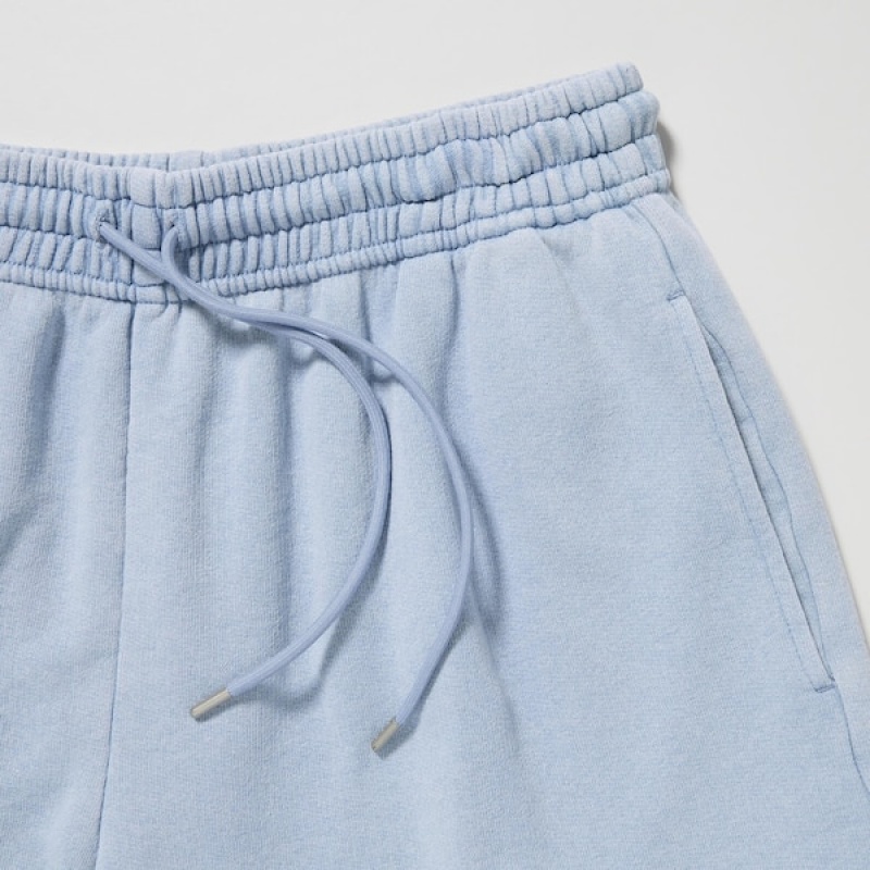 Uniqlo Sweat Shorts Dame Blå | 5896-TEUZX