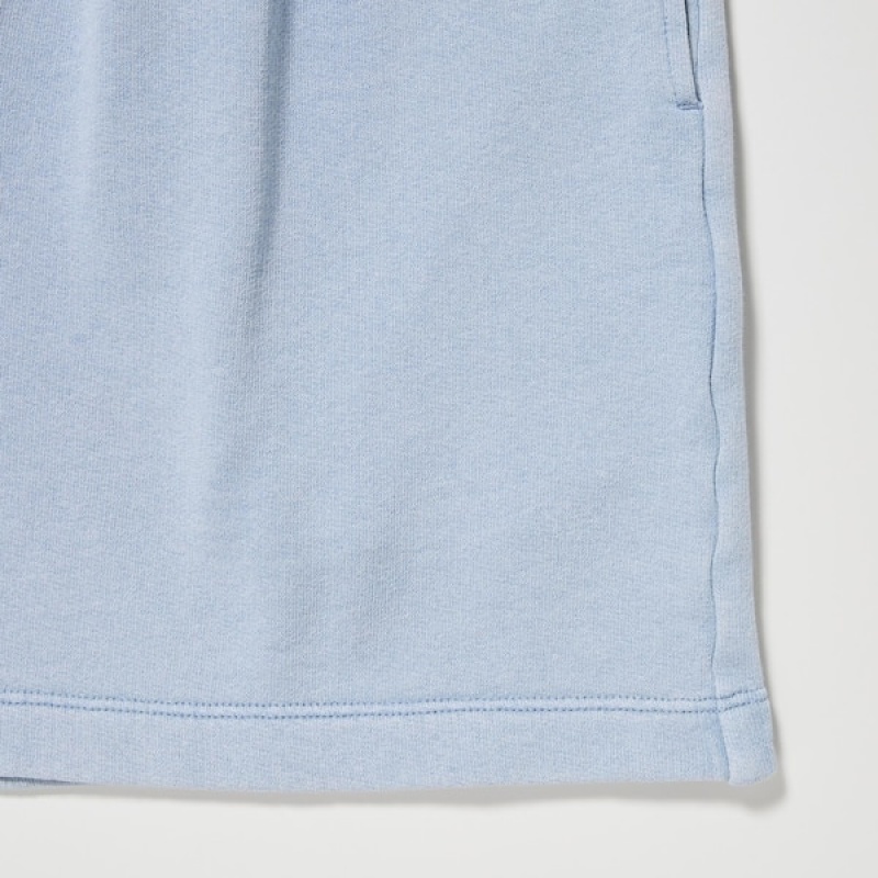 Uniqlo Sweat Shorts Dame Blå | 5896-TEUZX