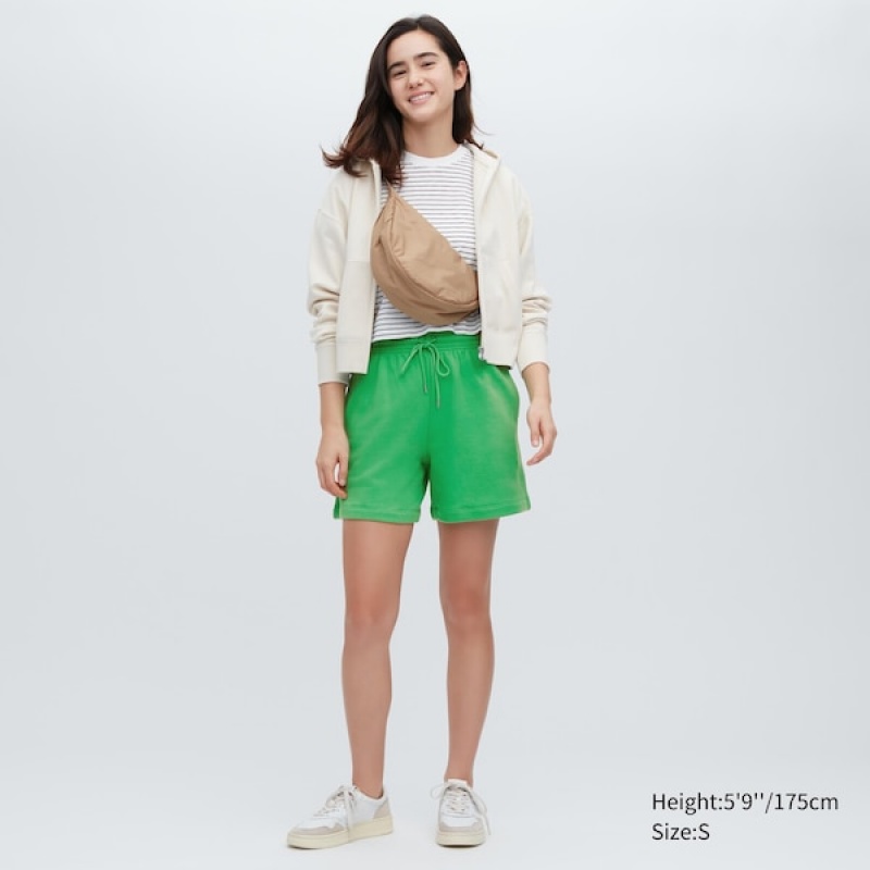 Uniqlo Sweat Shorts Dame Grøn | 9546-VTAJQ