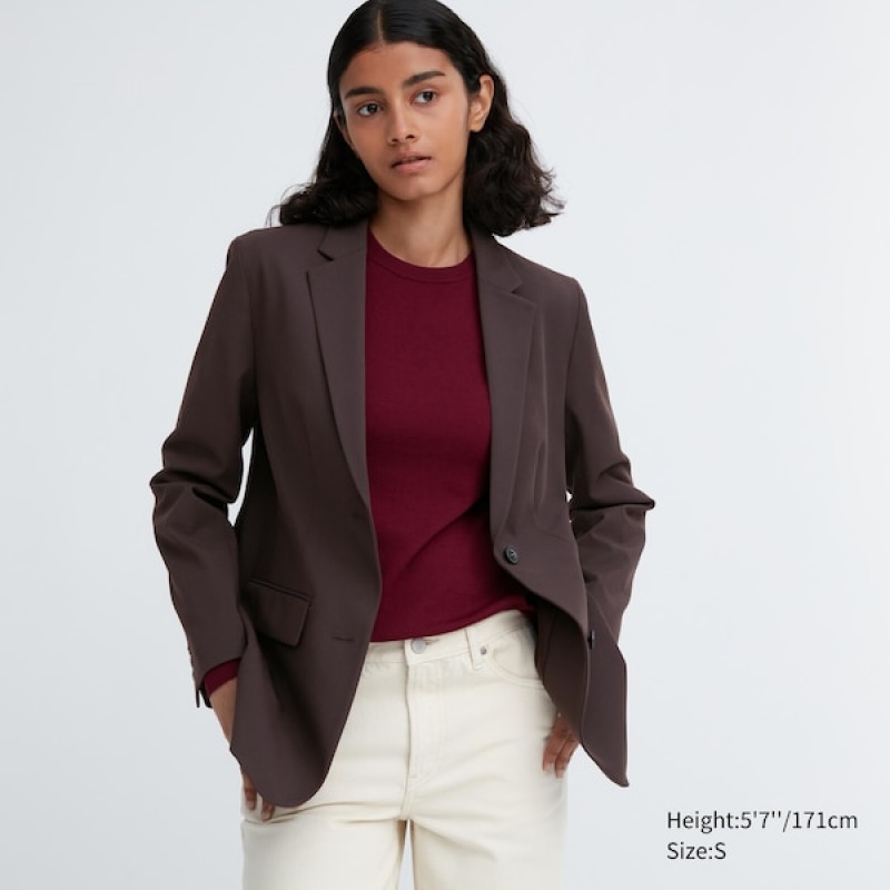 Uniqlo Tailored jackets Dame Mørkebrune | 9732-RSTLU