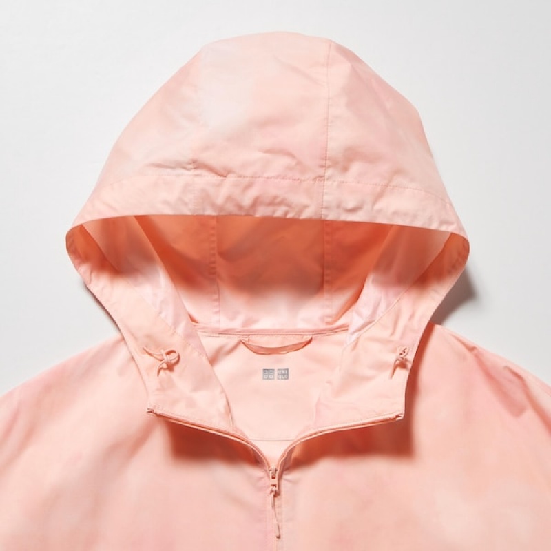 Uniqlo UV Protection Printed Pocketable Parka Dame Lyserød | 3612-OJGUR