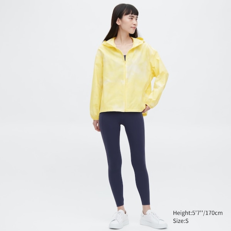 Uniqlo UV Protection Printed Pocketable Parka Dame Gul | 5406-FJIUA