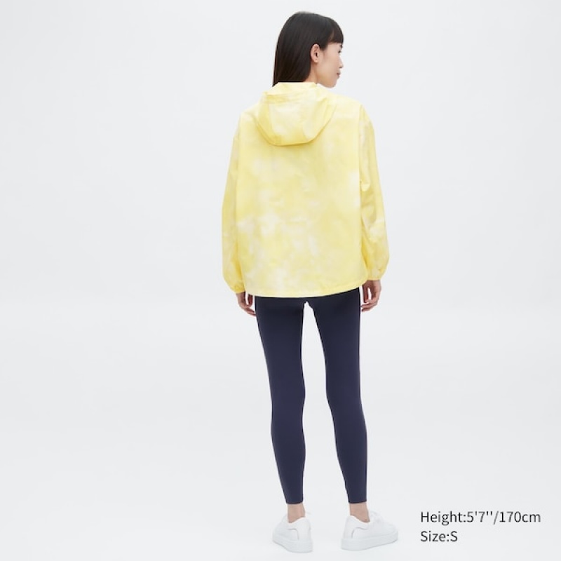 Uniqlo UV Protection Printed Pocketable Parka Dame Gul | 5406-FJIUA