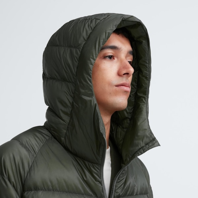 Uniqlo Ultra Light Down Parka Herre Olivengrøn | CESQUR-943