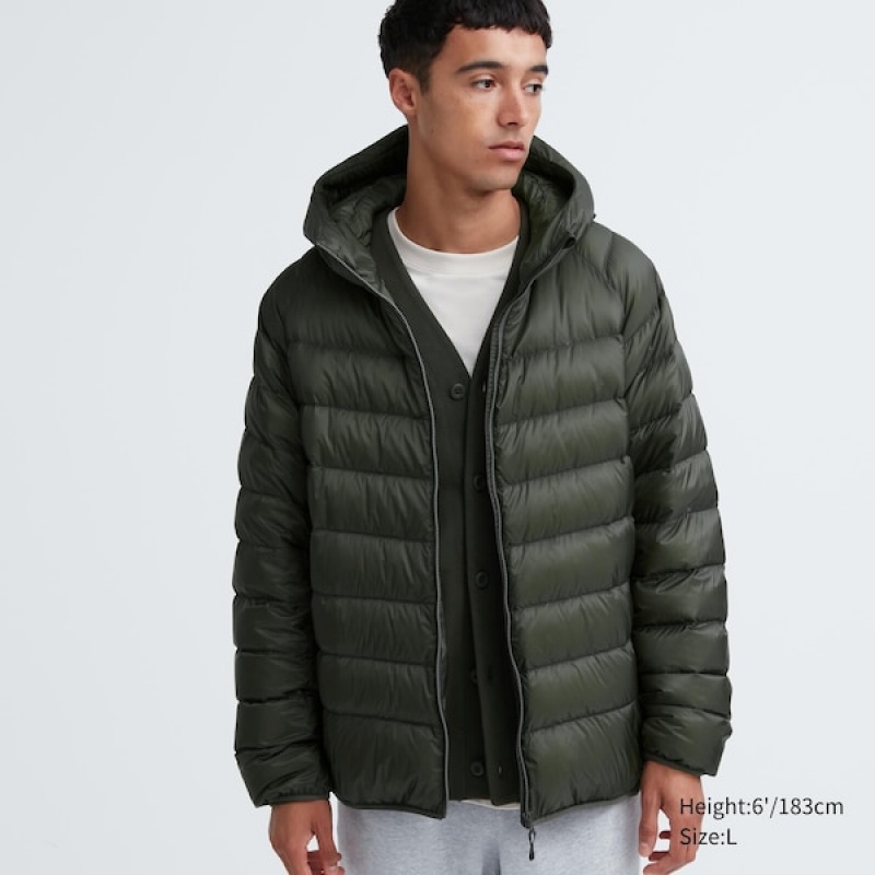 Uniqlo Ultra Light Down Parka Herre Olivengrøn | CESQUR-943