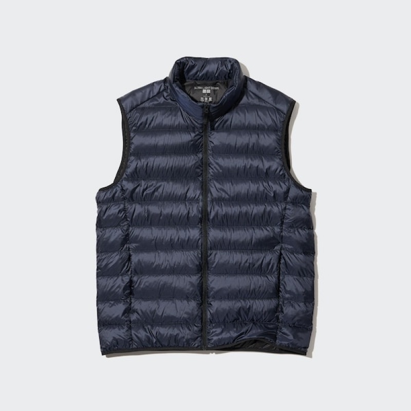 Uniqlo Ultra Light Down Vest Herre Mørkeblå | ZFJBPO-872