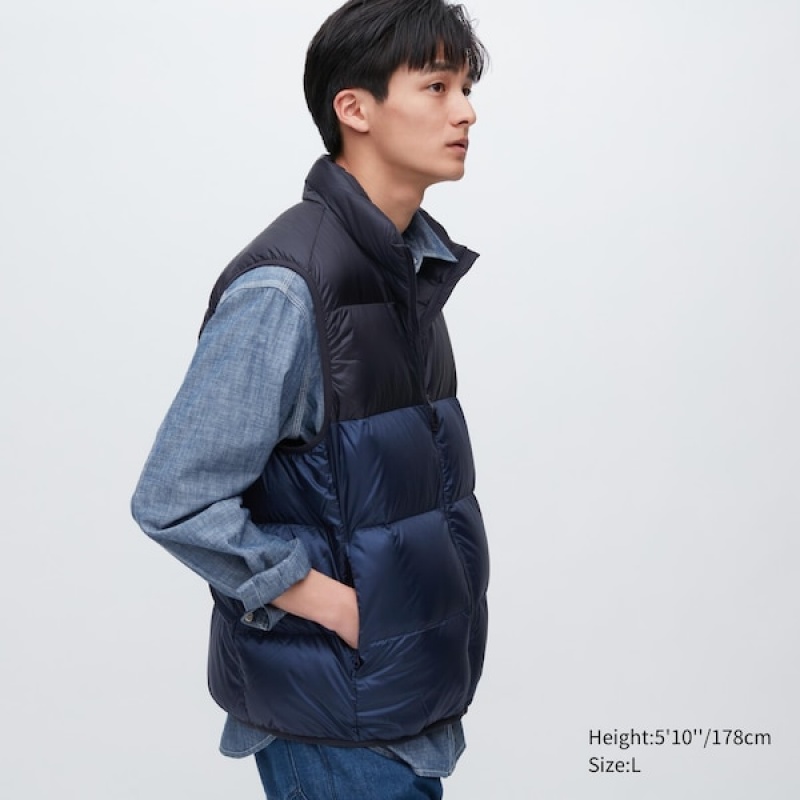 Uniqlo Ultra Light Down Vest Herre Mørkeblå | TFOMRL-026