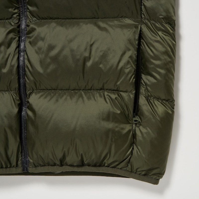 Uniqlo Ultra Light Down Vest Herre Olivengrøn | LVPSYW-369