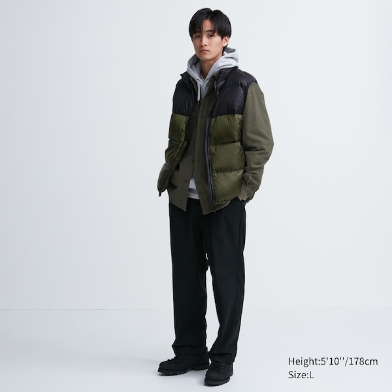 Uniqlo Ultra Light Down Vest Herre Olivengrøn | LVPSYW-369