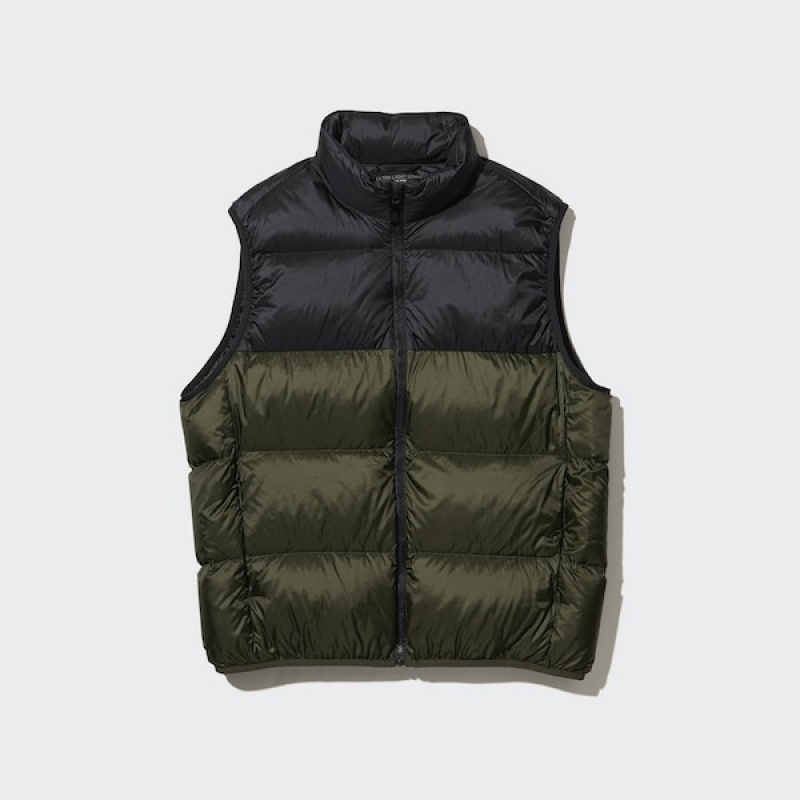 Uniqlo Ultra Light Down Vest Herre Olivengrøn | LVPSYW-369