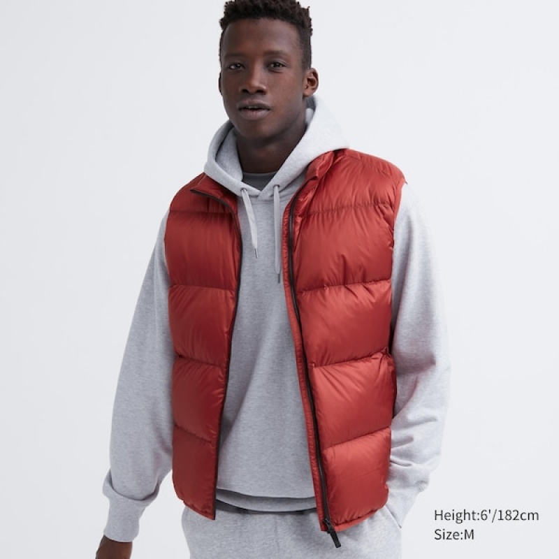 Uniqlo Ultra Light Down Vest Herre Rød | EWHFOM-209