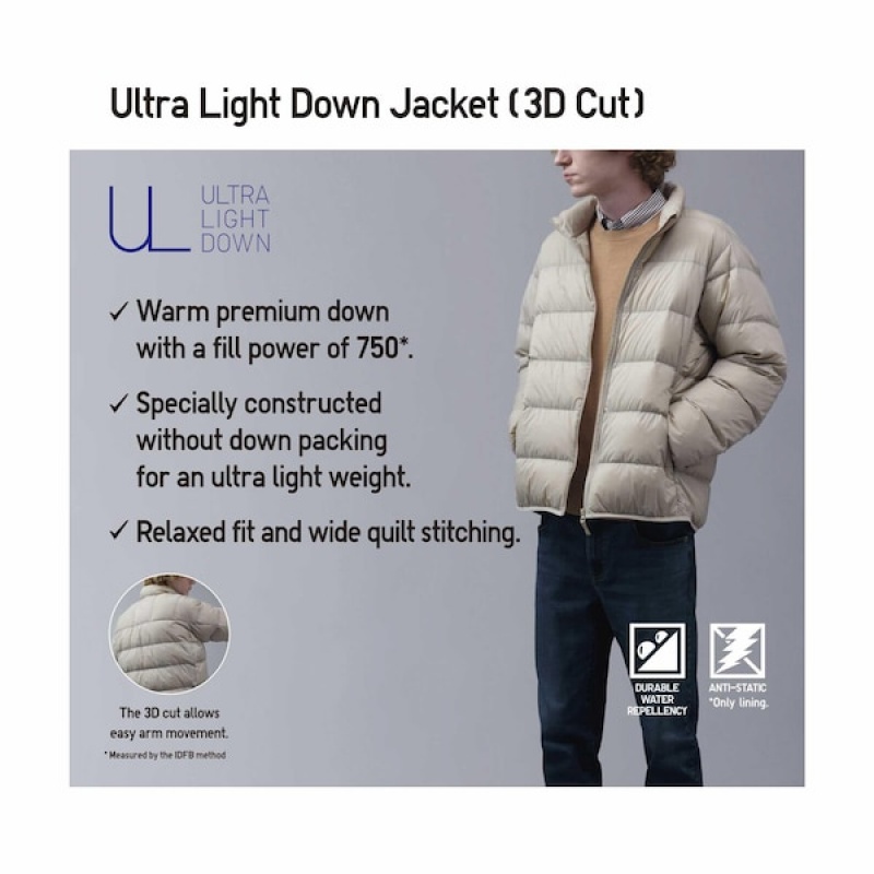 Uniqlo Ultra Light Down jackets Herre Hvide | RZICPO-541