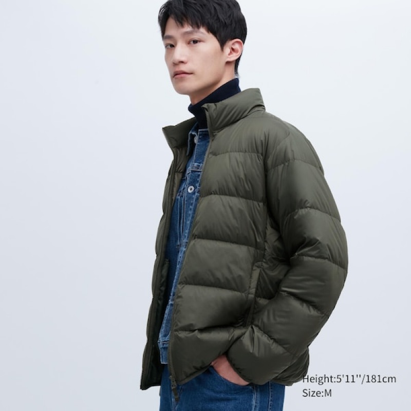 Uniqlo Ultra Light Down jackets Herre Olivengrøn | 8562-BDAKV